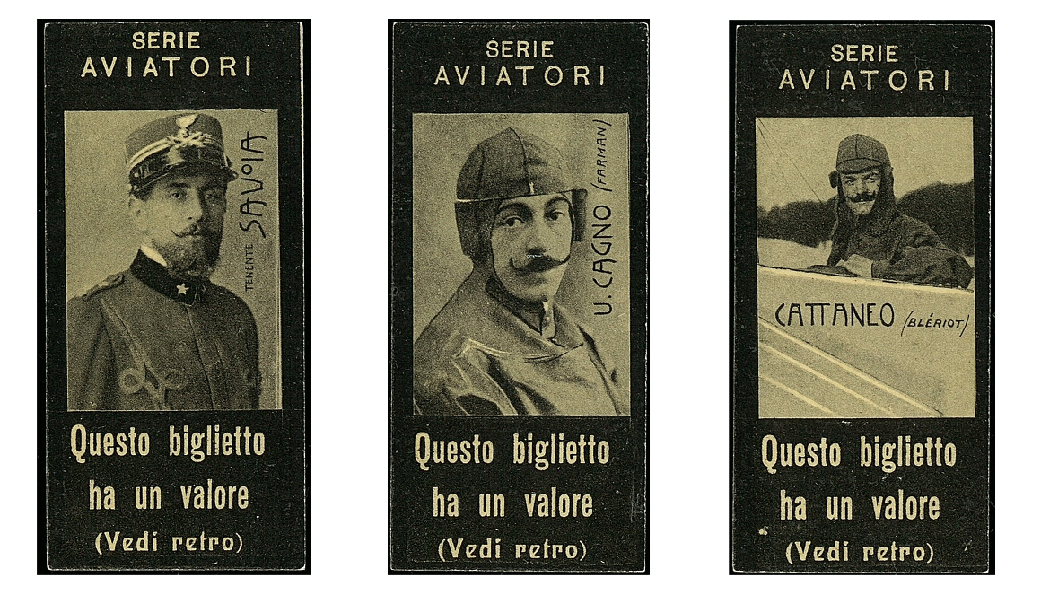 Figurine Anonima Infortuni, serie aviatori [1910]