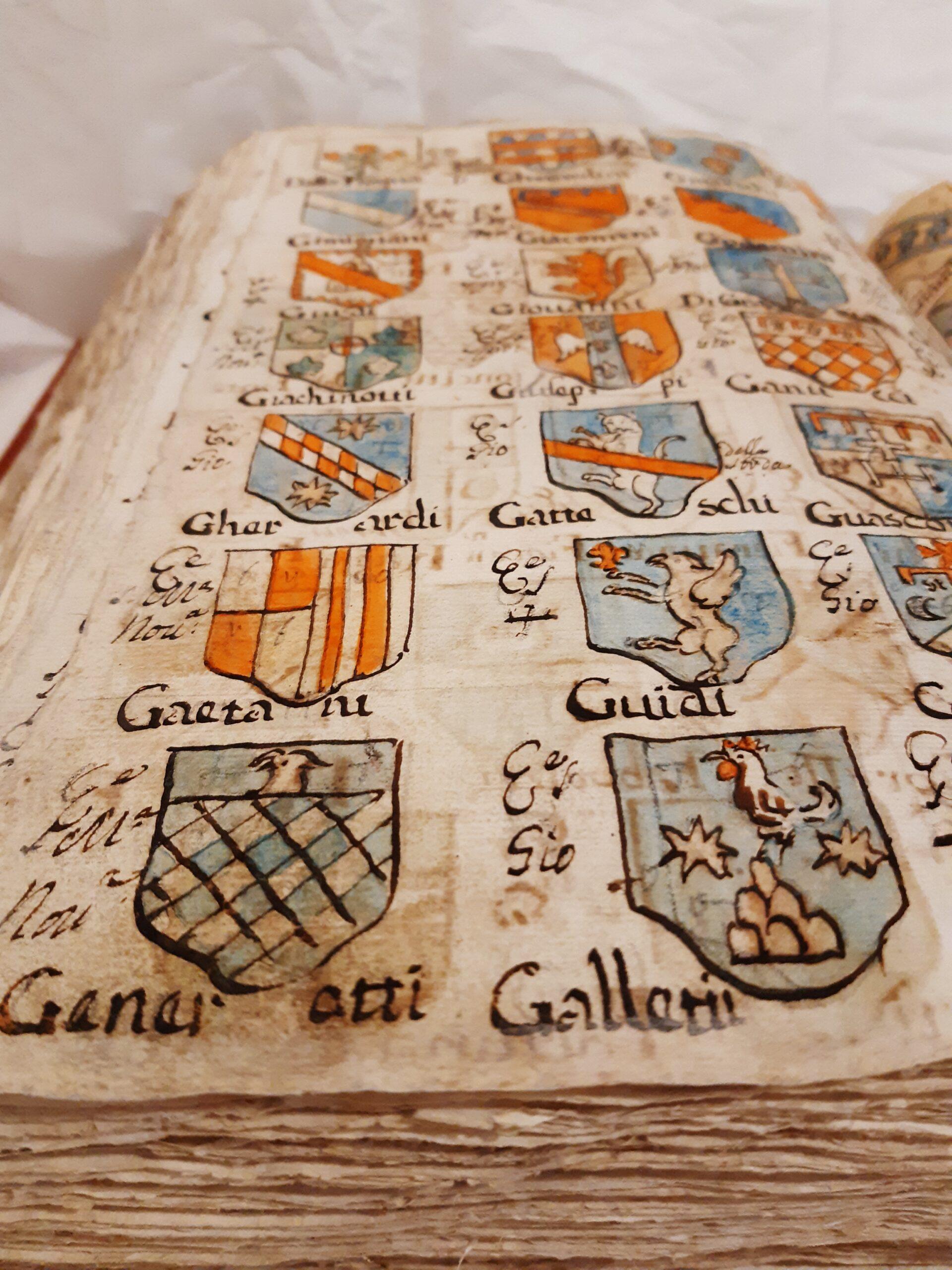 Dettaglio del manoscritto seicentesco de Il Priorista Fiorentino