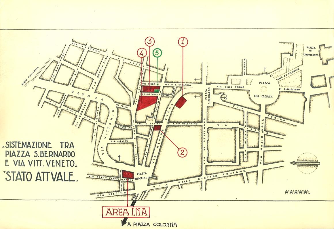Elaborato per il confronto dei prezzi delle aree acquistate dall’Ina (anni trenta del XX sec.)
