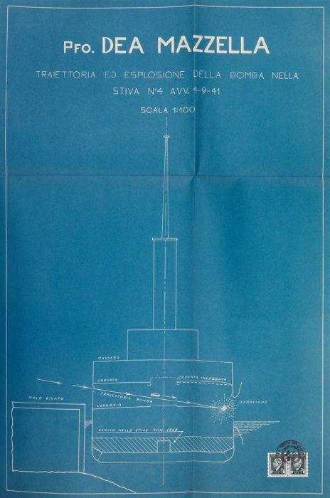Inspection of the steamship Dea Mazzella, technical schemes (Naples, September 25, 1942)