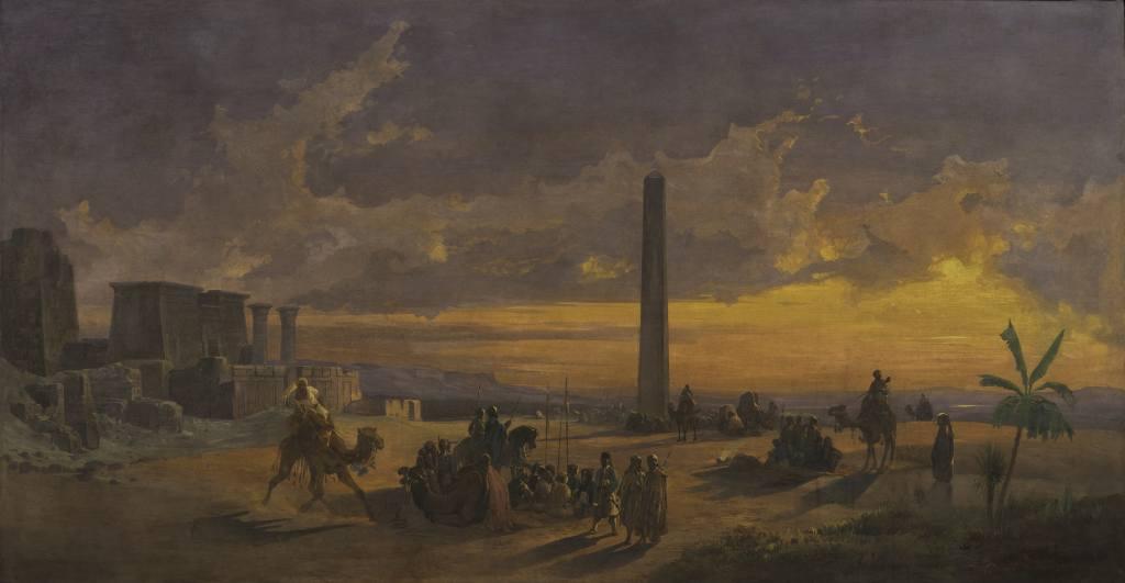 Tramonto sulla pianura di Tebe