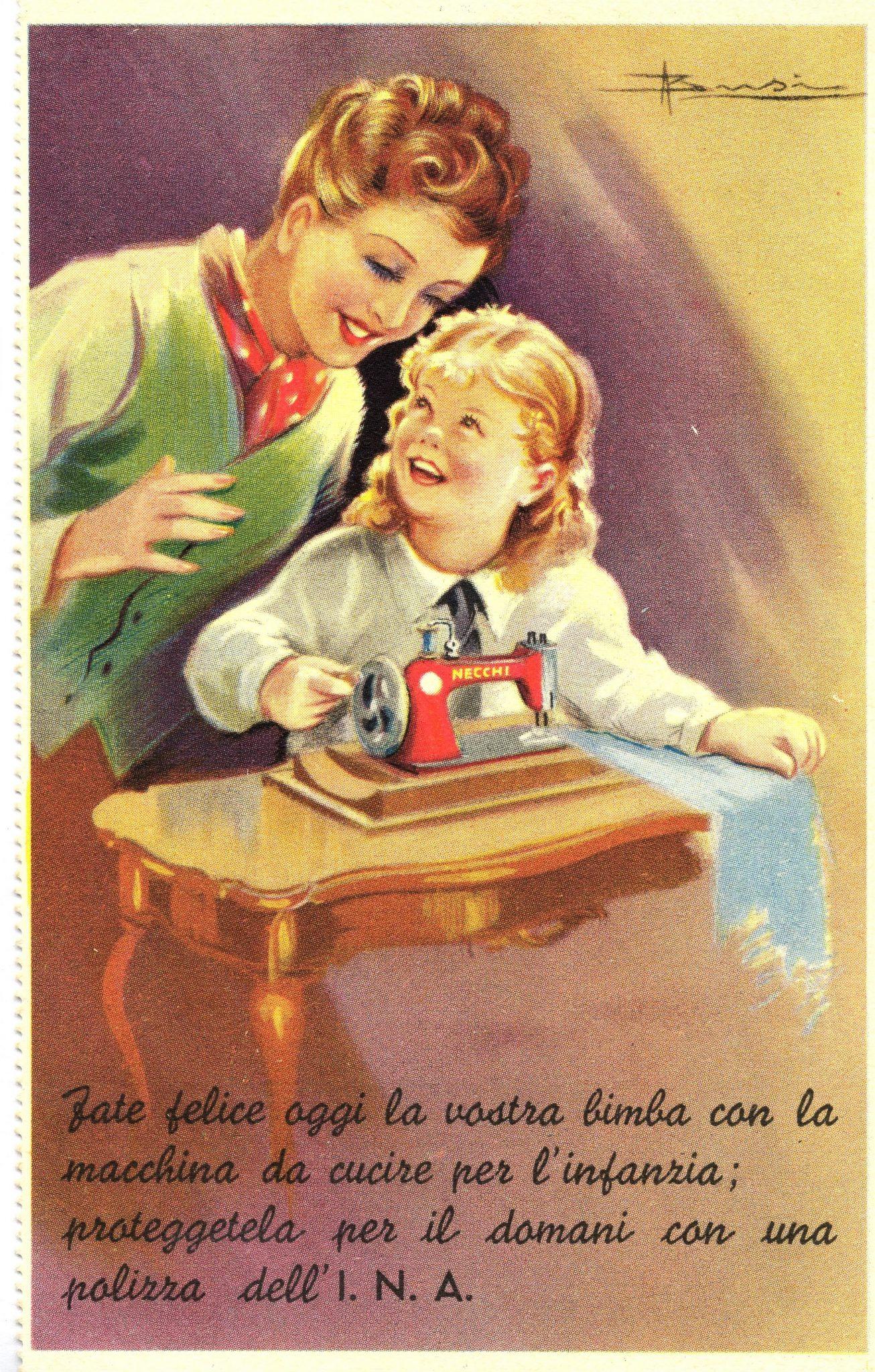 Adolfo Busi, cartolina INA (anni trenta del XX secolo)