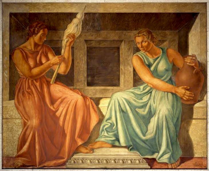 Carlo Sbisà, Assicurazione, affresco (1937), ph. Paolo Bonassi