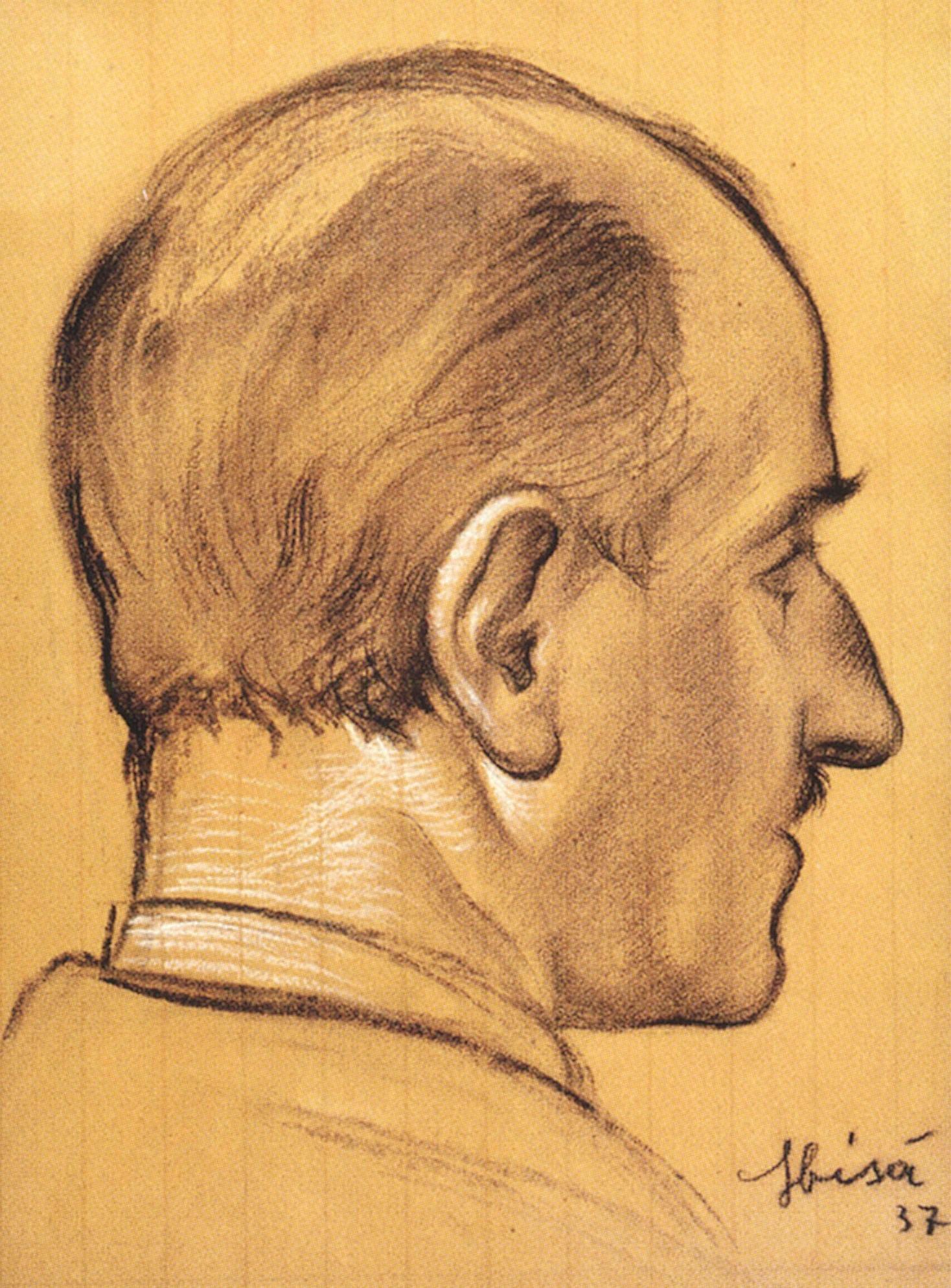 Carlo Sbisà, ritratto di Gino de Finetti, disegno (1937) / Archivio Diana Arich de Finetti
