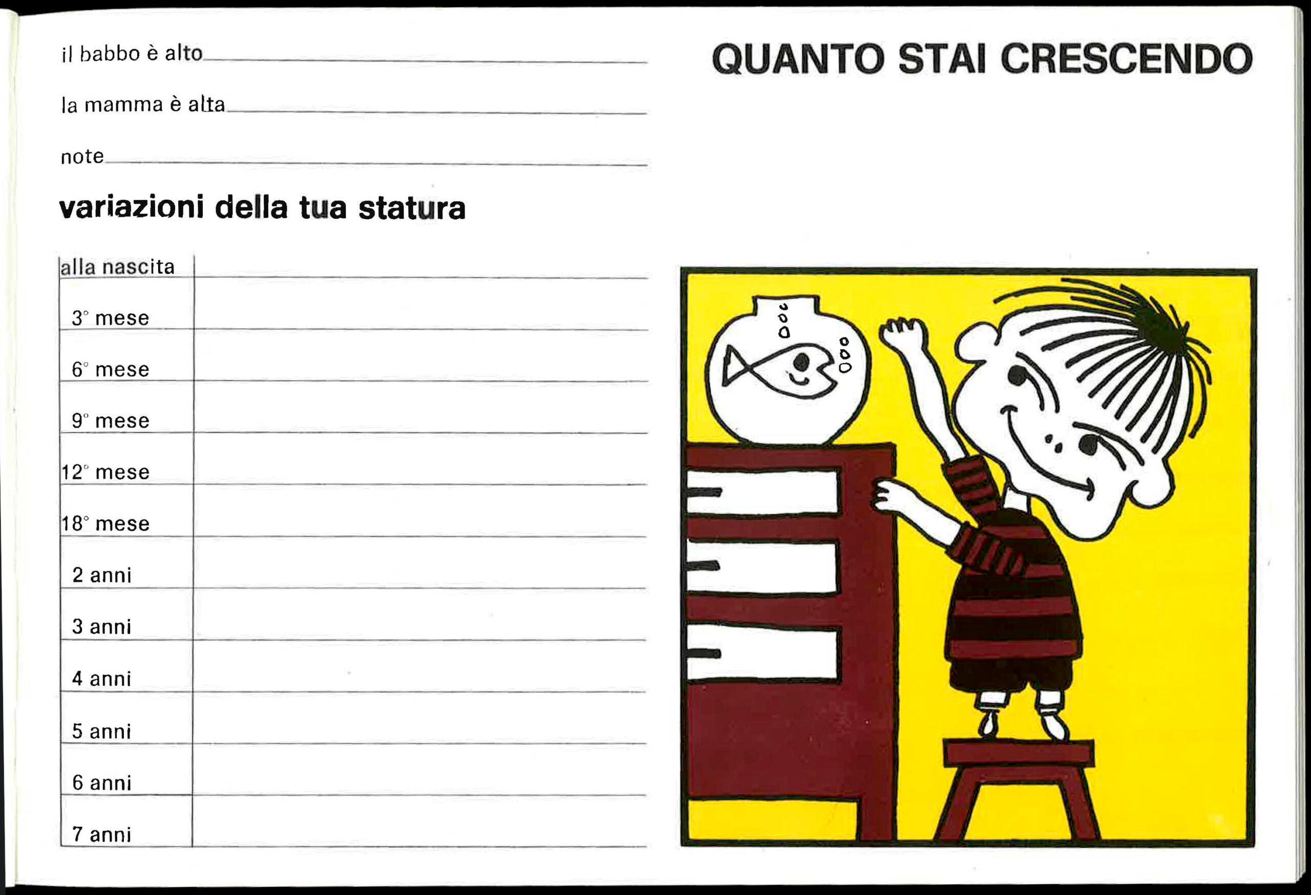 Marcello Scarpa, Dalla tua nascita (anni '60-'70 del XX sec.), pagina interna