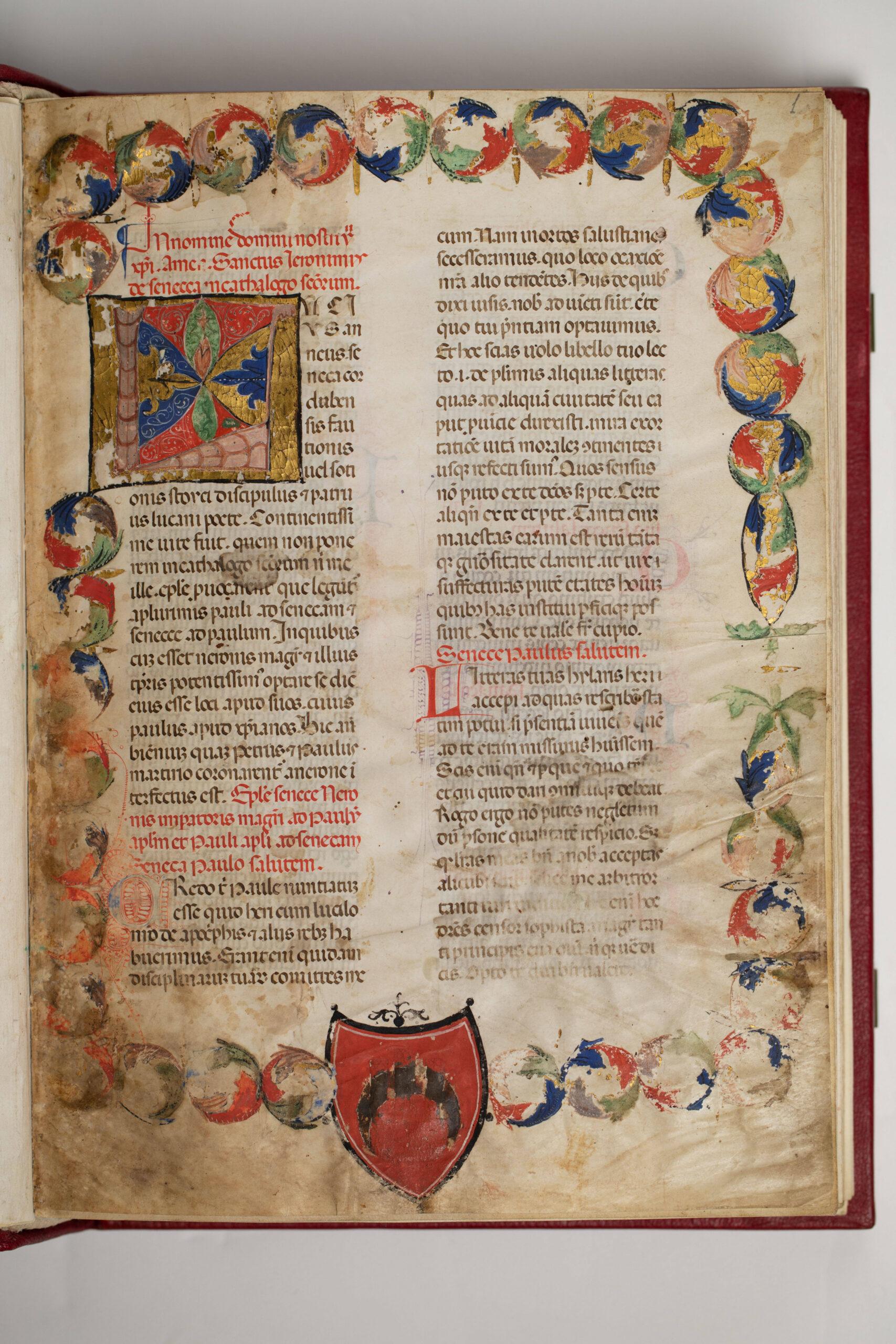 Seneca, Epistulae morales ad Lucilium, particolare (fine XIV-inizi XV sec.) / ph. Camilla Bach