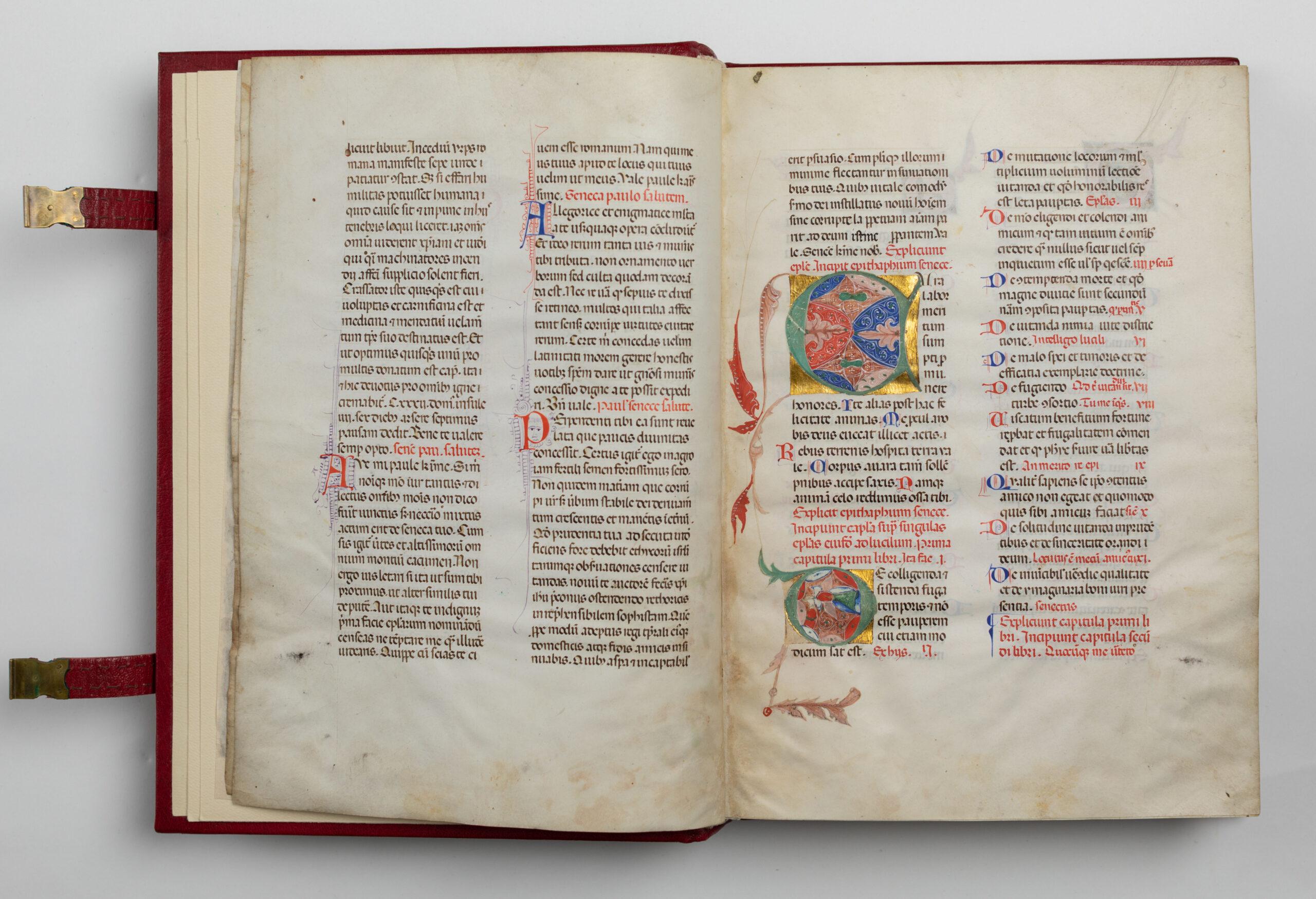 Seneca, Epistulae morales ad Lucilium, prima pagina (fine XIV-inizi XV sec.) / ph. Camilla Bach