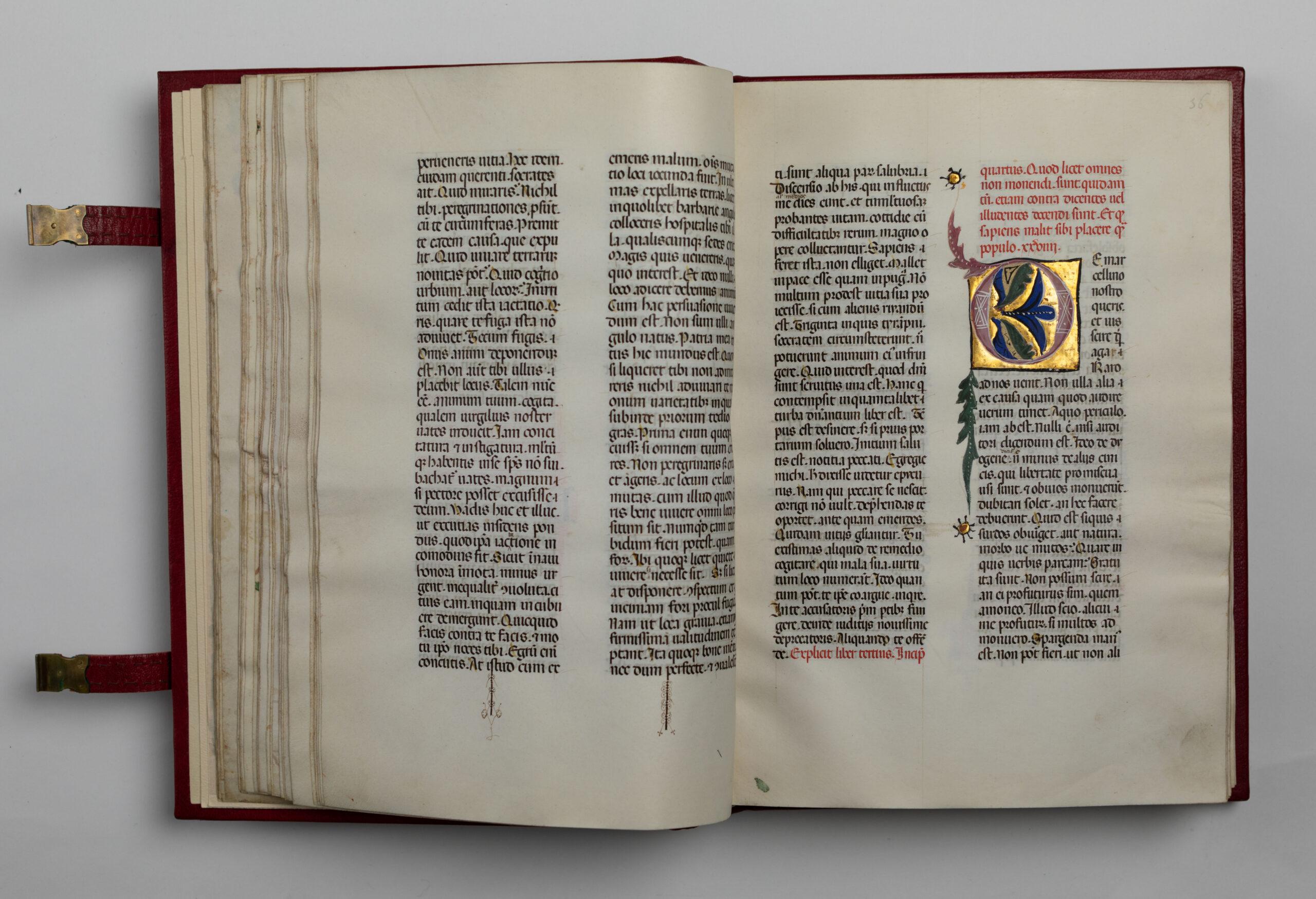 Seneca, Epistulae morales ad Lucilium, pagine interne (fine XIV-inizi XV sec.) / ph. Camilla Bach