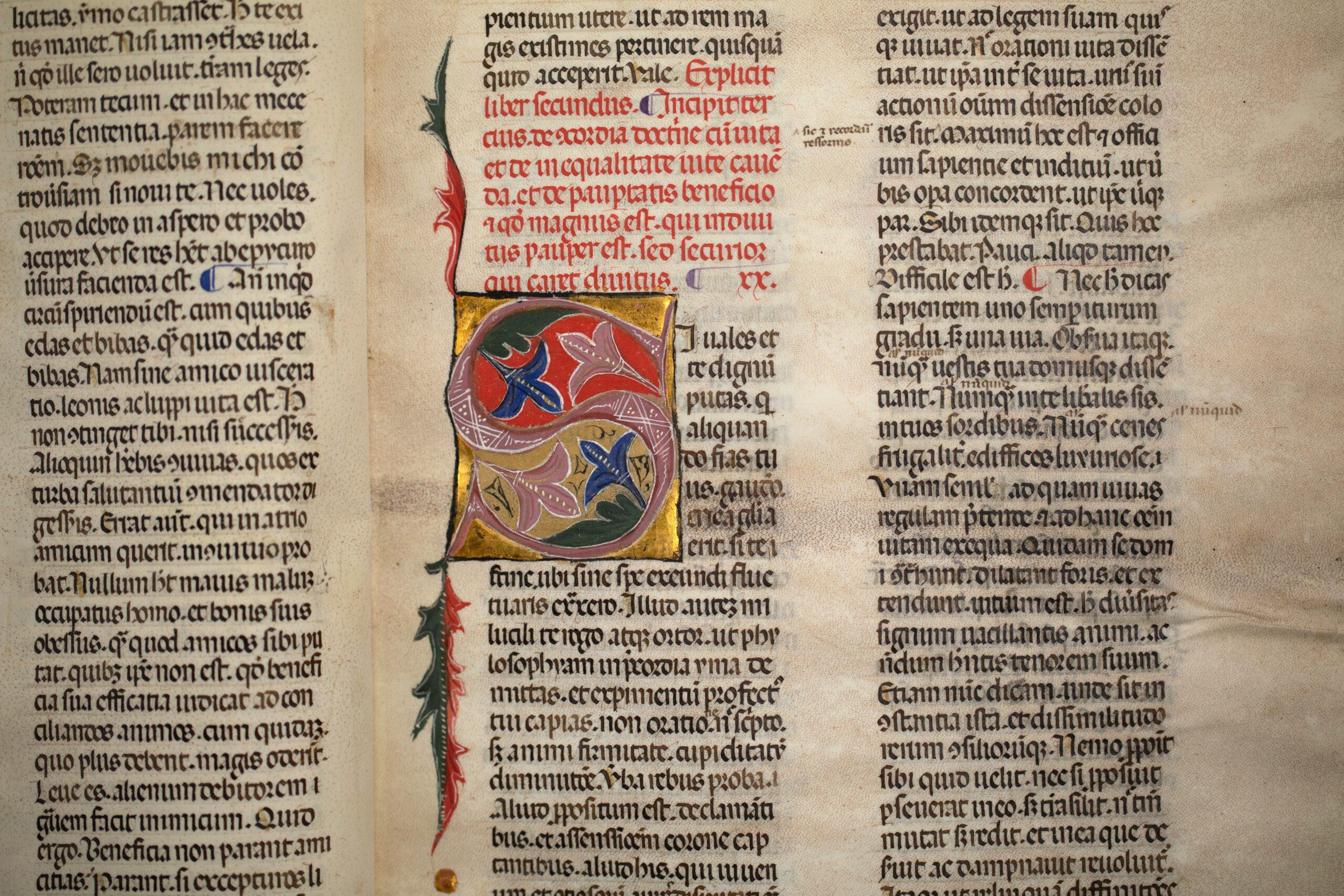 Seneca, Epistulae morales ad Lucilium, particolare (fine XIV-inizi XV sec.) / ph. Camilla Bach