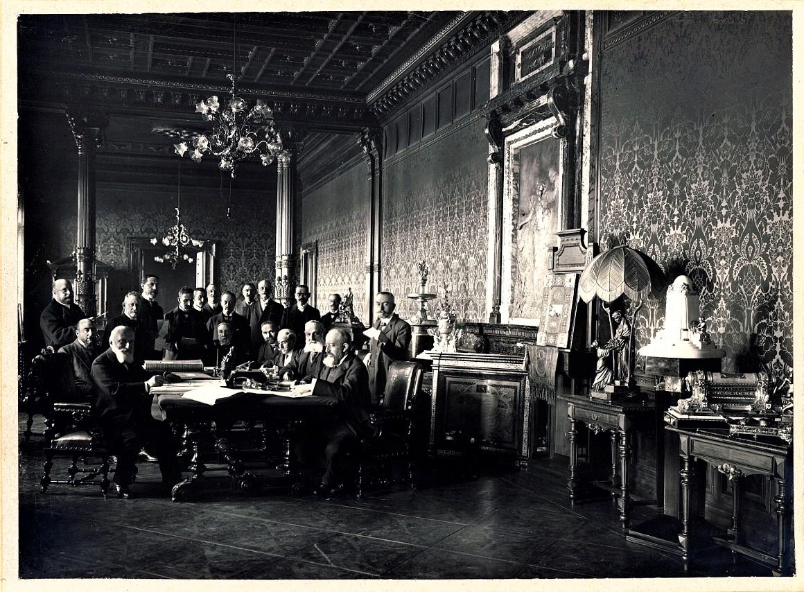Interiors of the Board Room of the Head Office in Trieste (1907)