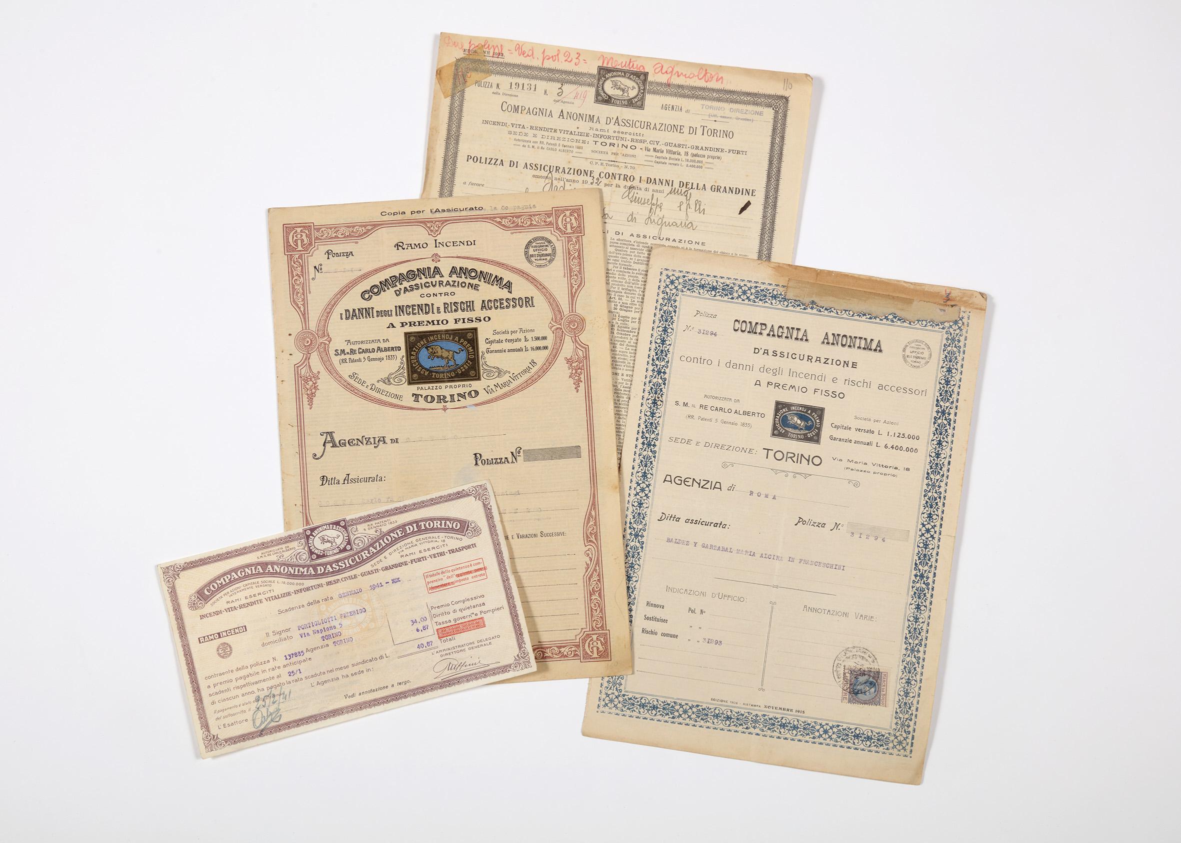 Polizze degli anni 1910-1940