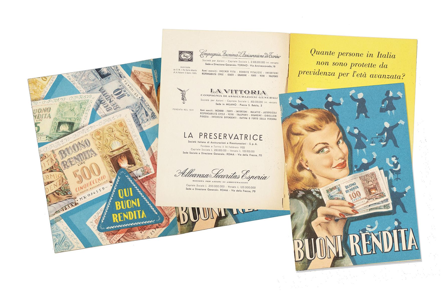 Pieghevole pubblicitario degli anni 50 del XX secolo