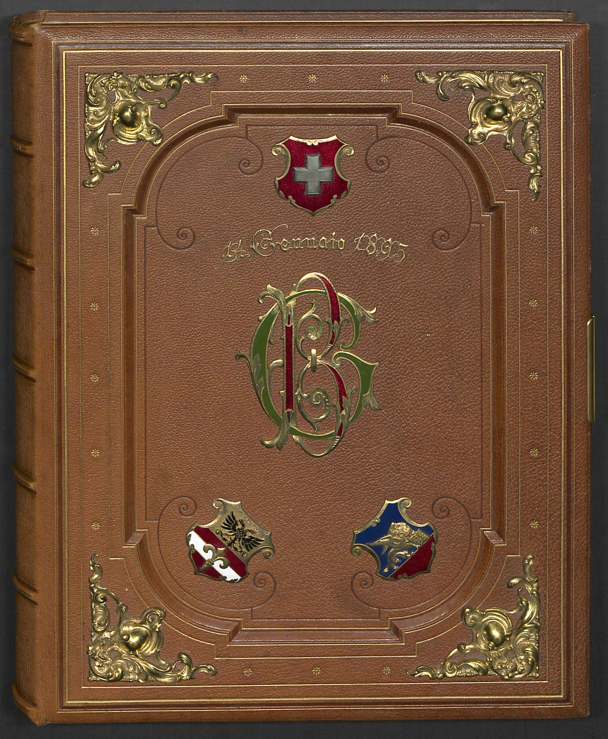 Giubilare per Giuseppe Besso - nomina a direttore, coperta (Trieste, 1895)