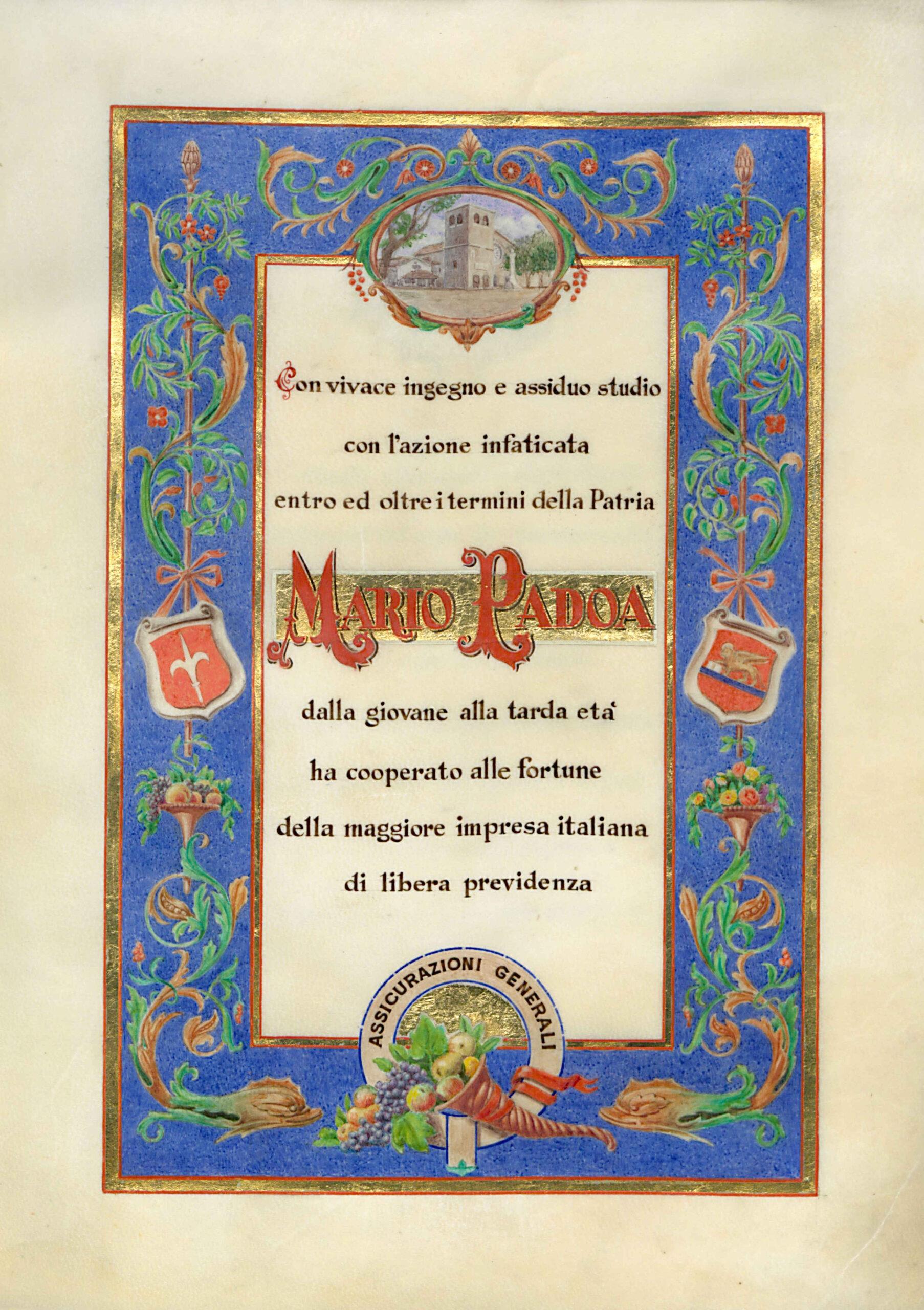 Giubilare per Mario Padoa - pensionamento, pagina interna (1950)