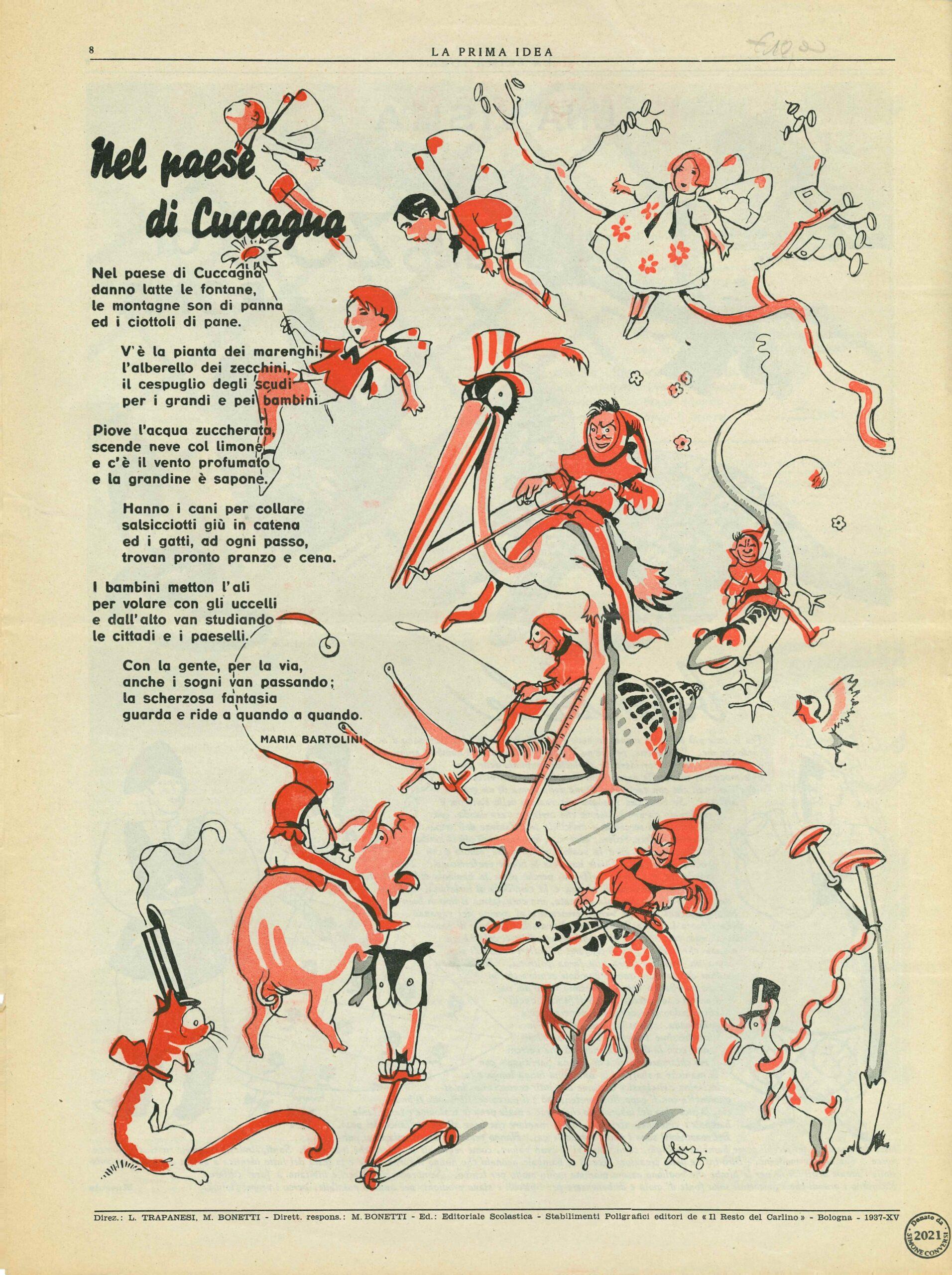 “La Prima Idea”, ottava pagina (Bologna, anno VI, n. 4, aprile 1937)