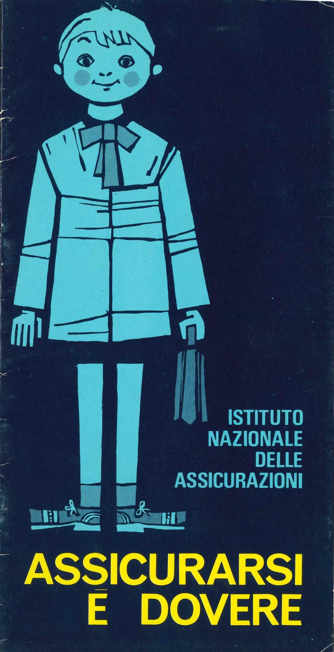 Opuscolo Assicurarsi è un dovere, copertina anteriore (Roma, 1960-1970)