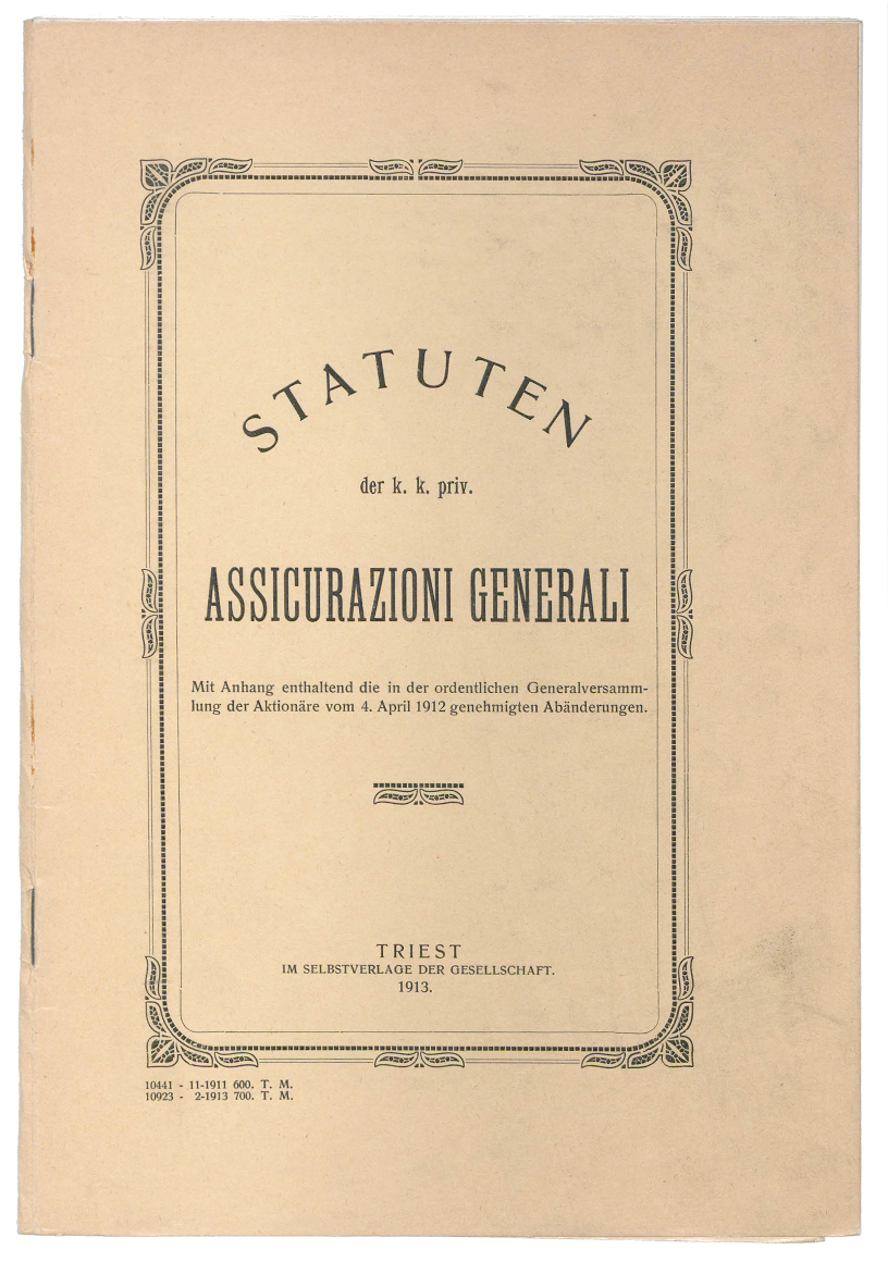 Statuto del 1913 in lingua tedesca