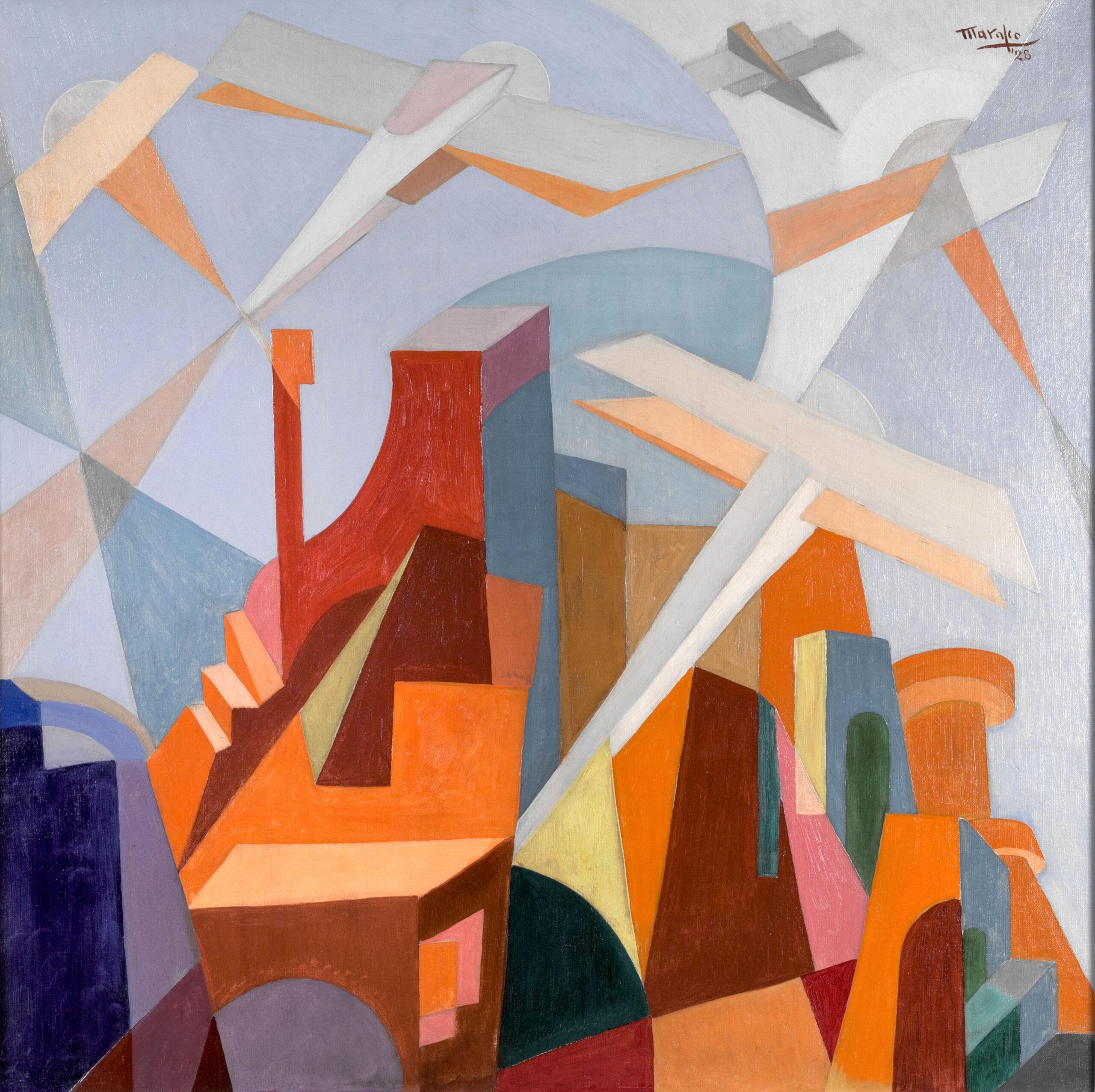 Antonio Marasco, Aeroplani (1928), Roma, Collezione d’Arte Gruppo Generali 