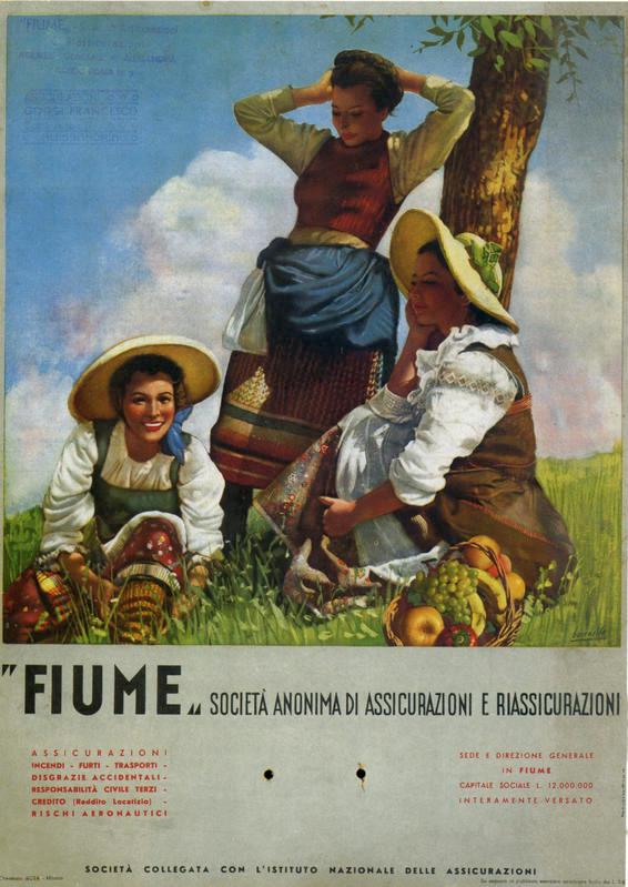 Gino Boccasile, calendario murale di Fiume (1938), Roma, Collezione d’Arte Gruppo Generali 