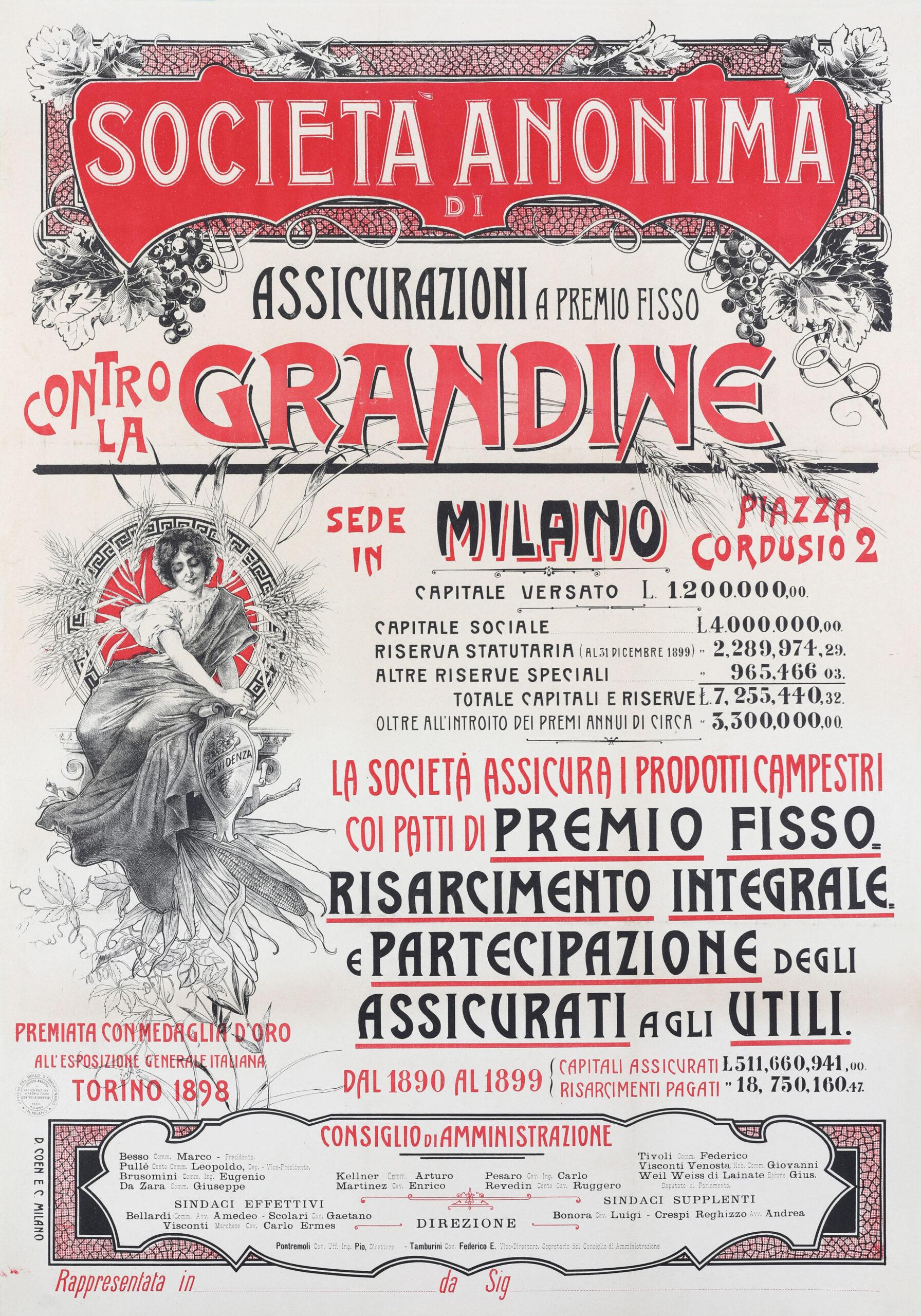 Anonima Grandine, anonimo, 1900