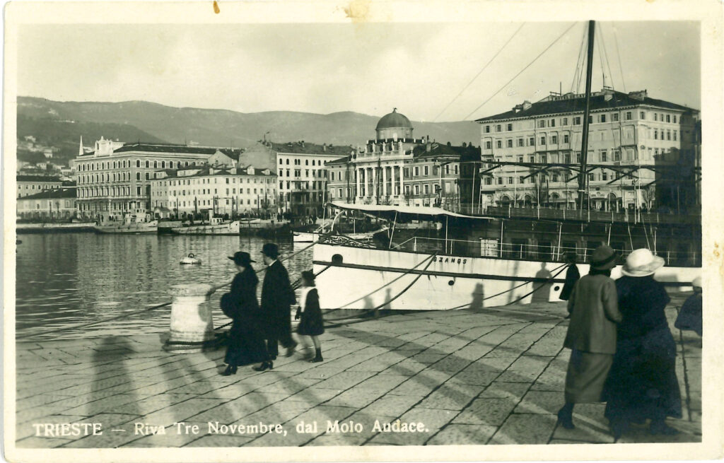 Trieste water front from the Audace Pier in 1920s