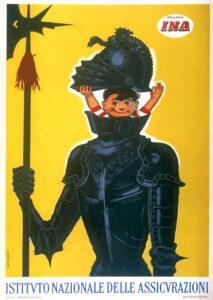 Dante Manno, INA advertising poster (1954)