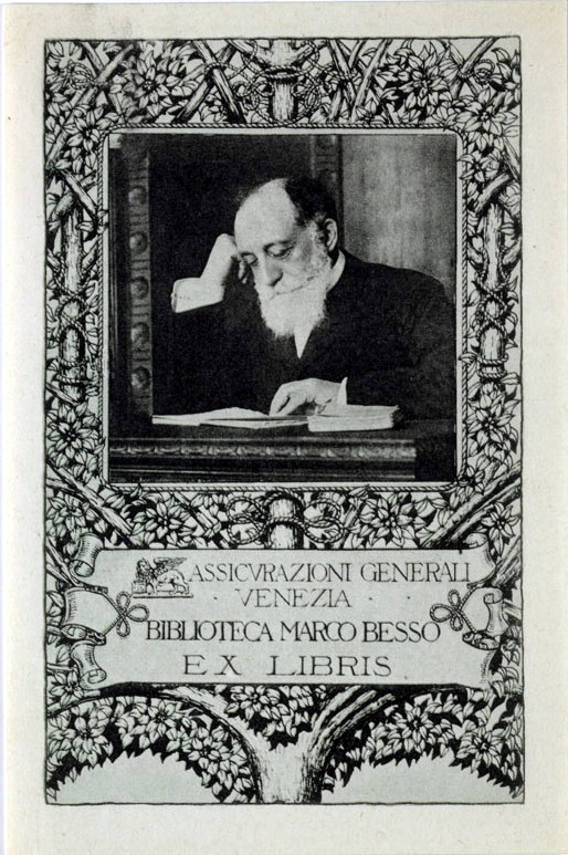 Marco Besso nell’ex libris della Biblioteca Marco Besso di Venezia [1919] / ph. Duccio Zennaro