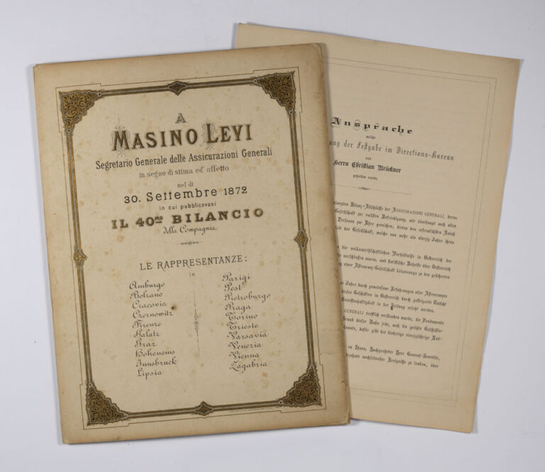 Diploma per Masino Levi (1872) / ph Duccio Zennaro