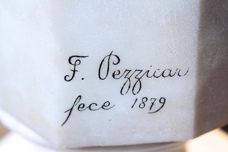 Francesco Pezzicar, Bust of Masino Levi, detail, 1879 / ph. Massimo Goina 