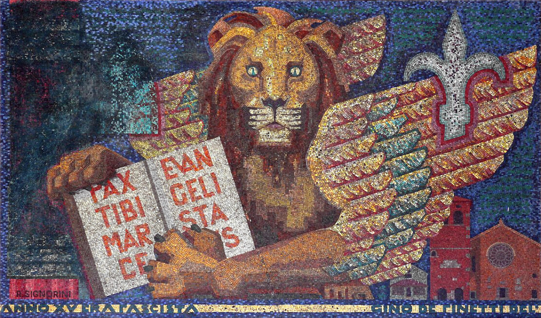 Renato Signorini, Leone Marciano (su disegno di Gino de Finetti), ph. Massimo Goina