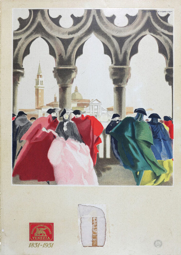 Marcello Dudovich, calendar of Assicurazioni Generali Venezia (1931)