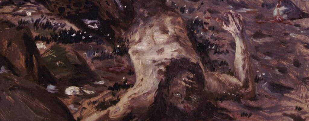 Giorgio De Chirico, Centauro morente (1909), particolare