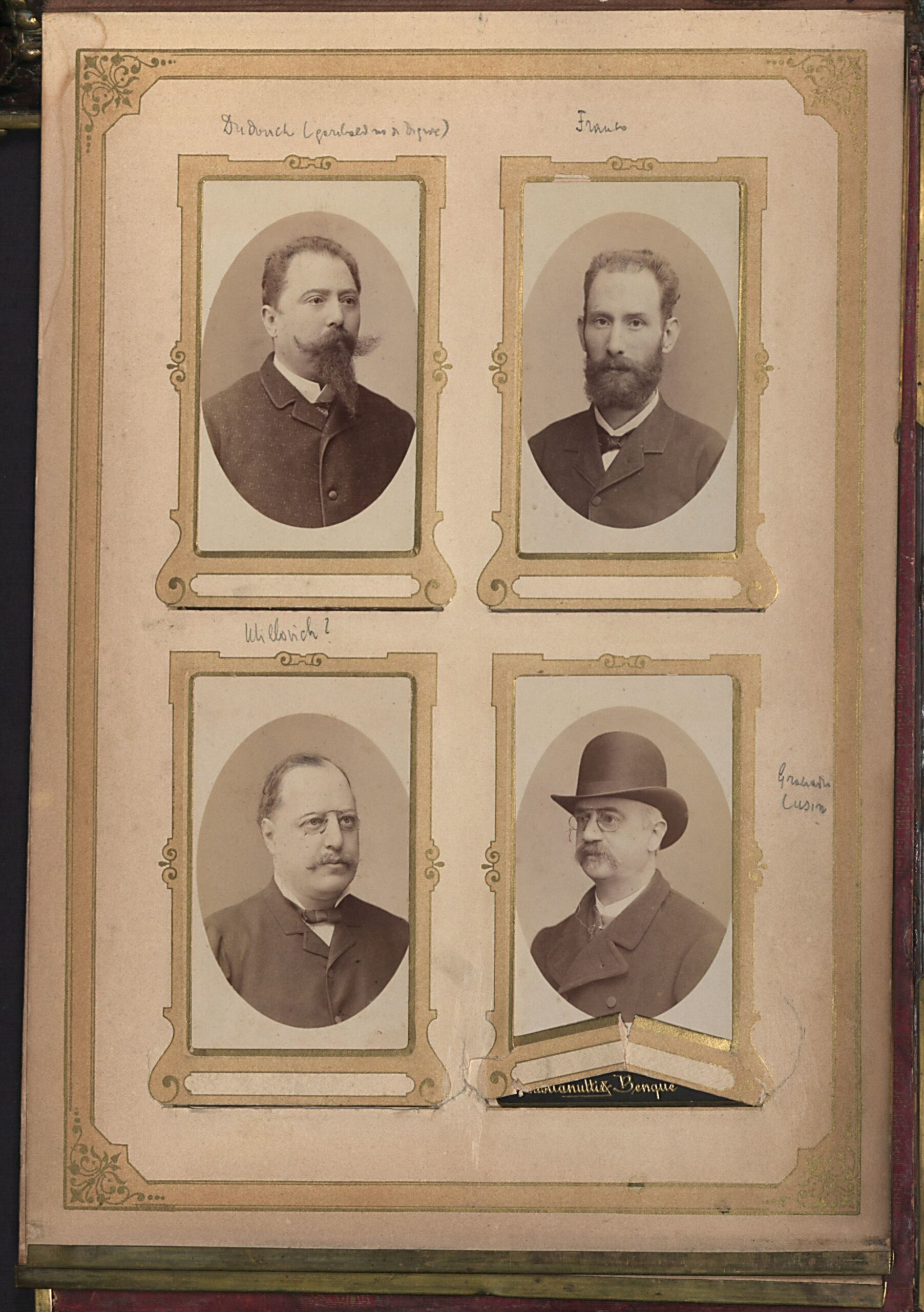 Sebastianutti & Benque – Trieste, Davide Cusin jubilee photo album, detail (1887)