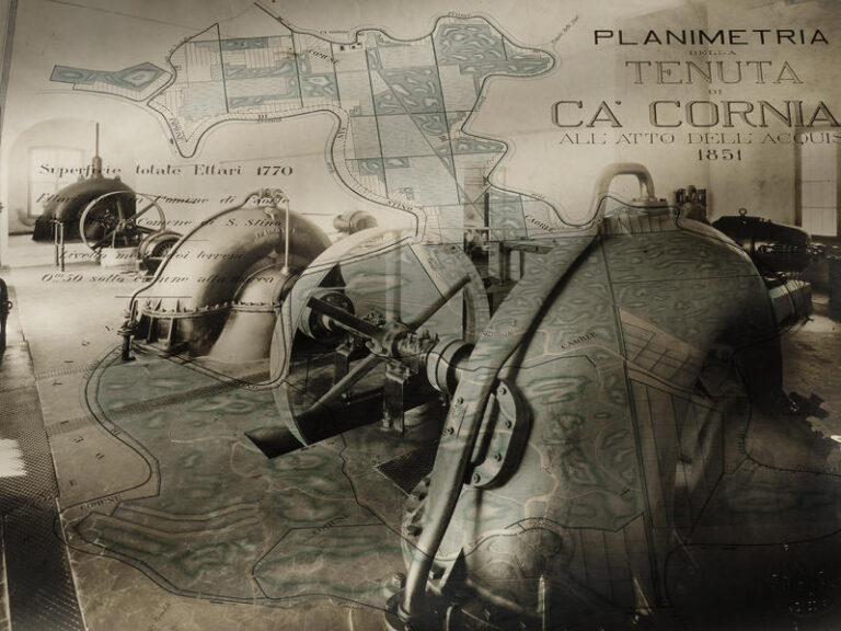 Ca’ Corniani, planimetry and water pump (2021) / ph. Massimo Gardone