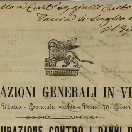 Polizza Mella (1862), particolare del leone / ph. Duccio Zennaro