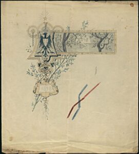 Bozzetto per opuscolo pubblicitario [1898]