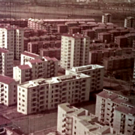 Frame from Case per il popolo with view of the Quadraro neighbourhood of the INA-Casa Plan (1953)
