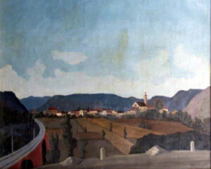 Napoleone Giovanni Fiumi, Il viadotto, olio su tela (1938)