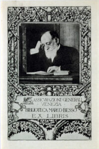 Marco Besso in the ex libris of the Marco Besso Library in Venice [1919] / ph. Duccio Zennaro