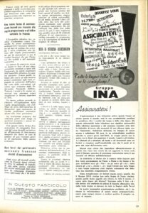 “Insure yourselves” in the Cronache dell’INA (Rome, March 1954)