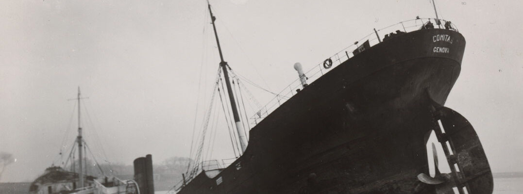 Inspection of the steamship Comitas, accompanying photo (Vlissingen, December 1939)