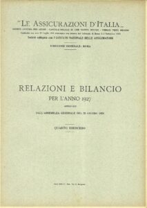 Relazioni e bilancio de Le Assicurazioni d'Italia per l'anno 1927 (1928)