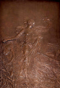 Giovanni Mayer, Allegoria dell’assicurazione, bronzo (fine XIX sec.), Collezione d’arte Gruppo Generali, ph. Massimo Goina