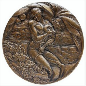 Laura Cretara, 175 years, patina bronze (2006), Generali Group art collection, ph. Massimo Goina