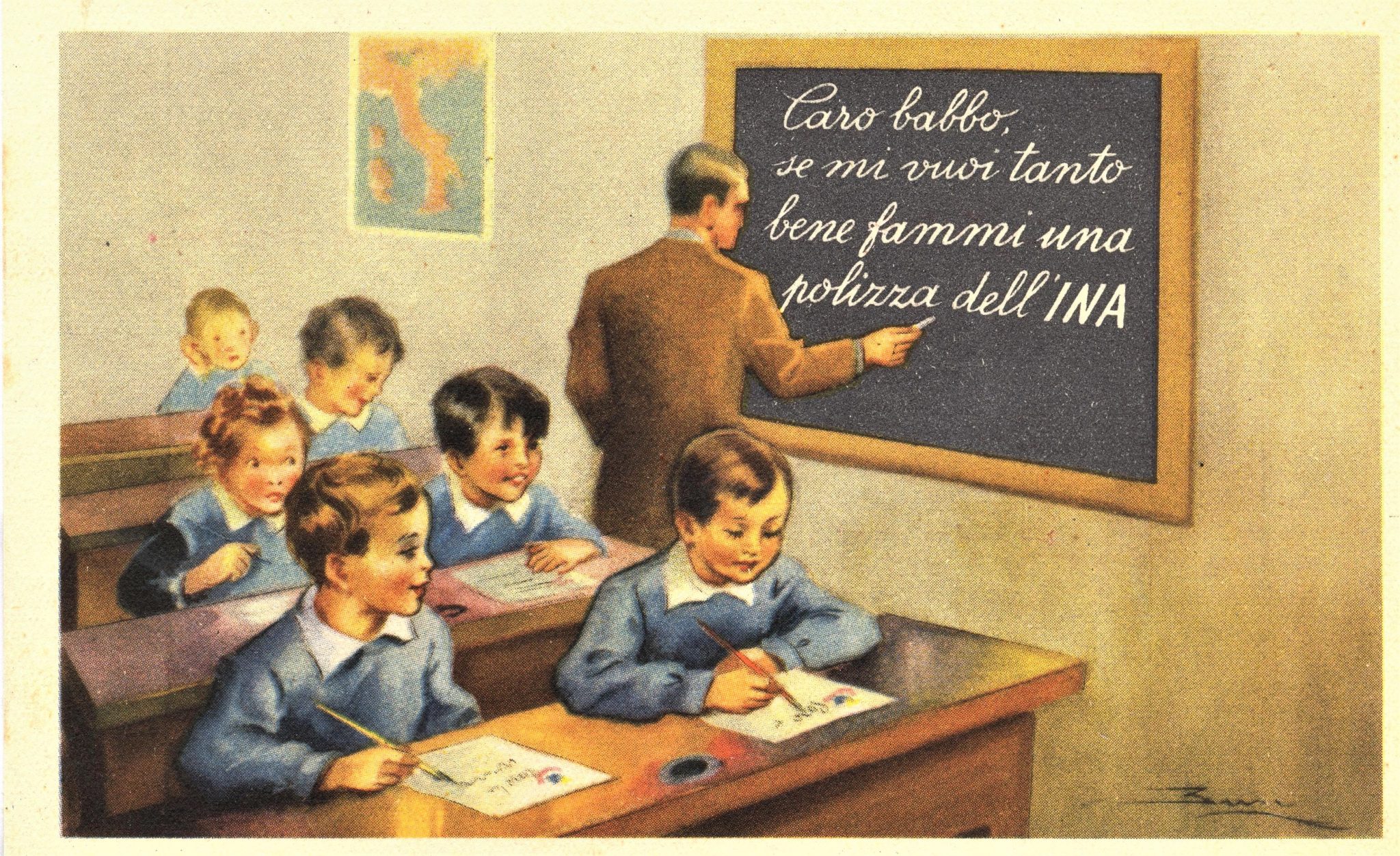 Adolfo Busi, cartolina INA (anni quaranta del XX secolo)