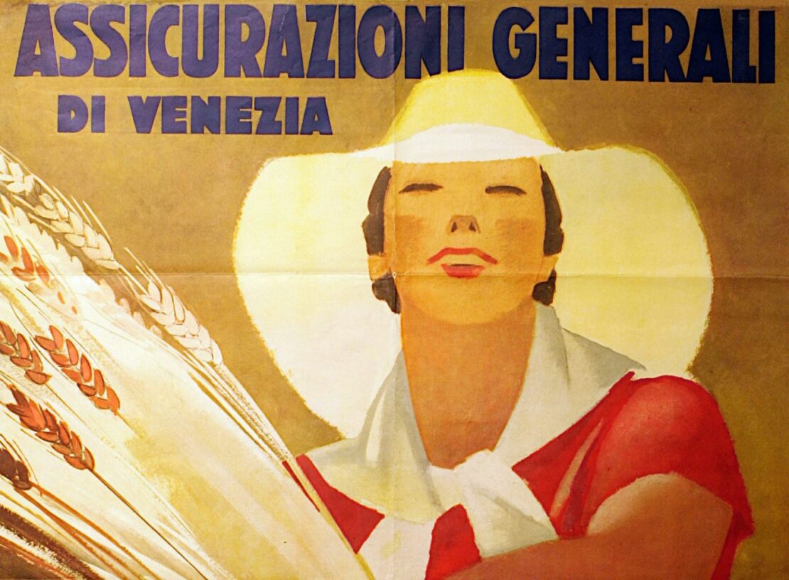 Marcello Dudovich, Assicurazioni Generali Venezia advertising poster (1938), detail
