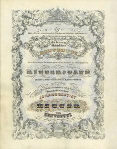 Jubilee book in honor of Giovanni Battista Benvenuti - granting of knigthood 1852